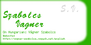szabolcs vagner business card