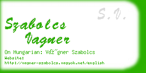 szabolcs vagner business card